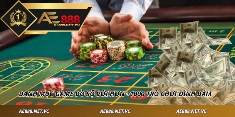 Danh mục game đồ sộ với hơn +1000 trò chơi đình đám