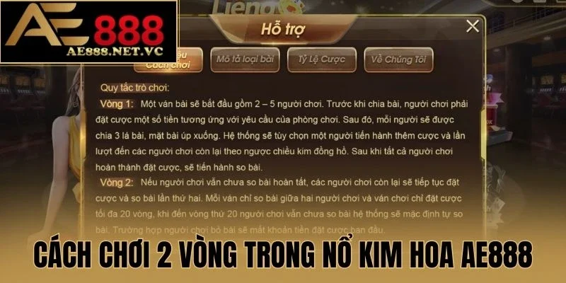 Cách quay 2 vòng trong Nổ Kim Hoa AE888