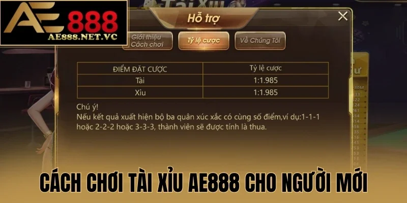 Cách chơi Tài xỉu AE888 cho người mới