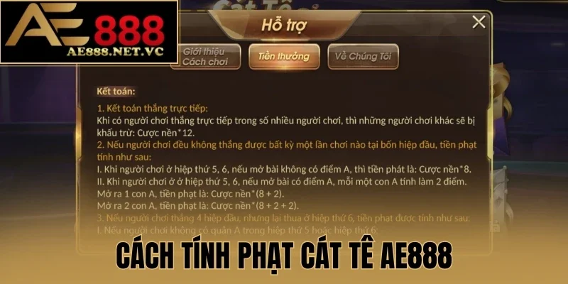 Cách tính phạt Cát Tê AE888