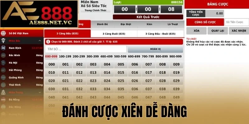 Đánh cược xiên dễ dàng