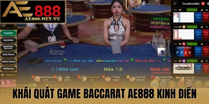 Khái quát game Baccarat AE888 kinh điển