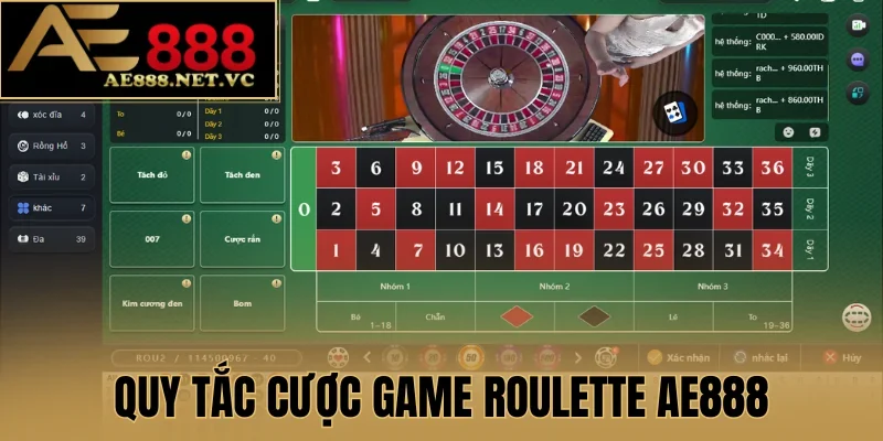 Quy tắc cược game Roulette AE888
