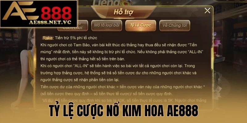 Tỷ lệ cược Nổ Kim Hoa AE888